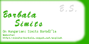 borbala simits business card
